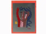 Mario Tozzi, Portrait of a woman, 1895, silk-screen print on metal