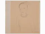 Portrait of a woman and Female nude by Luca Alinari, two mixed media drawing on paper, offered Jul 2020