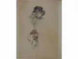 Giovanni Boldini, Two Studies for a Portrait of a Woman, 1842, charcoal on paper With stamp of Atelier Boldini With inscription by his wife on reverse: n°