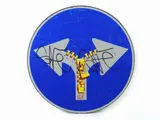 Abraham Clet, Cerniera, mixed media on road sign