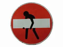 Il classico con tag 2012 by Abraham Clet, mixed media on road sign, offered Jun 2020