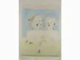 I coniugi Fuchs by Luca Alinari, mixed media on cardboard, offered Jun 2020