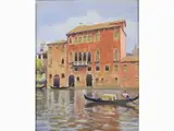 Angelo Maria Crepet, View of Venezia, 1885, watercolour on paper