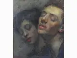 Pietro Dossola, Portrait of lovers, 1887, oil on canvas