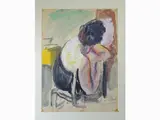 Ennio Pozzi, View of the Piazza San Marco and Sitting woman