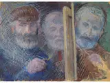 Quinto Martini, Self-portrait 1984, 1908, oil on cardboard