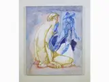 Giorgio Michetti, Two figures 1988, 1912, mixed media on panel