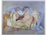 Giorgio Michetti, Figures 1985, 1912, two mixed media painting on panel