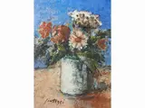 Flowers in a Vase by Sergio Scatizzi, 1918, oil on canvas board, offered Jun 2020