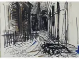 Vinicio Berti, Flood of the Arno 1966, 1921, mied media on paper