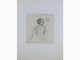 Alberto Sughi, Figure study, 1928, engraving