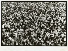 Seul Corea manifestazione contro la Corea del Nord by David Burnett, 1978, Vintage gelatin-silver print credit stamp on verso, offered Apr 2020