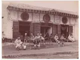 J. Andrè Garrigues, Tunis - Marchands de Poteries e Tunis - Cafè Maure 1890 circa, 1851, two albumen prints from glass plate negative