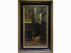 Alphons Hollaender, Crucifix, 1845, oil on canvas