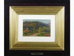 Country landscape by Michele Garinei, 1871, oil on panel, offered Mar 2020