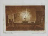 Benvenuto Benvenuti, La stanza del povero, 1881, engraving
