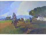 Maremma by Carlo Domenici, 1898, oil on panel, offered Mar 2020