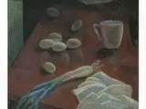 Quinto Martini, Still life with eggs, 1908, oil on cardboard