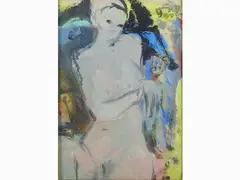 Nudino by Bruno Paoli, 1915, oil on cardboard, offered Mar 2020
