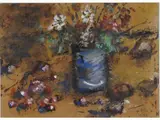 Sergio Scatizzi, Flowers in a vase 1949, 1918, mixed media on paper