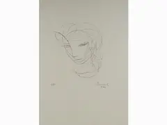 Face 1978 by Primo Conti, 1900, engraving, offered Mar 2020