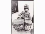 Livia Sismondi, Bambino con percussioni 1978, vintage gelatin-silver print on baryta paper
