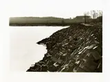 Alberto Roveri, Il Po inquinato dal greggio della Conoco 1980, vintage gelatin-silver print