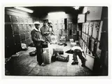 Aldo Bonasia, Deposito bagagli della Metropolitana Berlino Ovest 1982, 1949, vintage gelatin silver print on resin coated paper