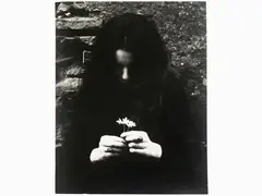 Ritratto di donna con fiore 1970 by Alessandro Becchetti, 1935, vintage gelatin silver print on baryta paper, offered Mar 2020