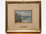 Tuscany seascape by Cafiero Filippelli, 1889, oil on panel, offered Dec 2019