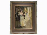 Cosimo Privato, Ball Scene, 1899, oil on faesite
