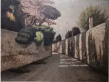 View of a street by Gino Romiti, 1881, oil on faesite, offered Dec 2019