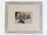 Pietro Annigoni, Figures, 1910, indian ink on paper
