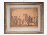 Pietro Annigoni, Figures, 1910, mixed media on cardboard