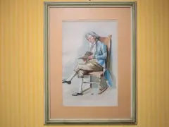 Reading Man by Fernand Riblet, 1873, watercolour on paper, offered Dec 2019