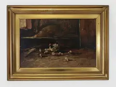 Brooding Hen 1931 by Ferruccio Rontini, 1893, oil on panel, offered Dec 2019