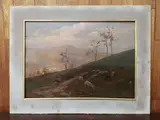 Mountain landscape with herds by Ruggero Panerai, 1862, oil on panel, offered Dec 2019