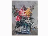Sergio Scatizzi, Flowers in a vase, 1918, tempera on paper