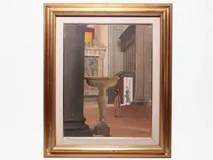 View of the Basilica di Santo Spirito in Florence by Antonio Mario Aspettati, 1880, oil on canvas board, offered Dec 2019