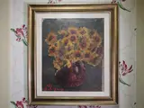 Common sunflowers 1947 by Guido Borgianni, 1915, oil on canvas, offered Dec 2019
