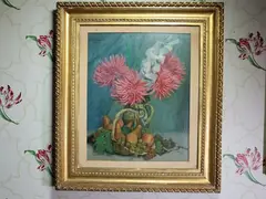 Giulio Ghelarducci, La Dalia e la frutta 1963, 1944, oil on canvas