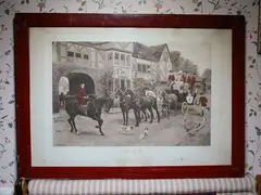 At the Old Inn by George Derville Rowlandson, 1861, lithograph, offered Dec 2019