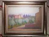 Landscape by Dino Migliorini, 1907, oil on faesite, offered Dec 2019