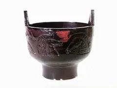 A Ceramic Cachepot by Gianfranco Tunsi Girard, 1918, smaltato nei toni del viola scuro, offered Oct 2019