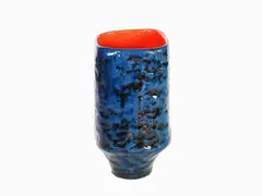 An Enameled Ceramic Vase by Marcello Fantoni, 1915, parte interna smaltata nei toni del rosso, offered Oct 2019