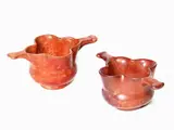 Galileo Chini, Pair of Little Glazed Ceramic Vases, 1873, smaltata a lustro