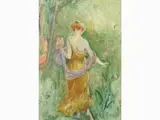 Fernand Riblet, Girl in a Landscape