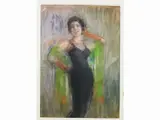 Cipriano Mannucci, Female Figure, 1882, pastel on paper