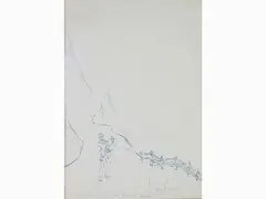 E lassù c'è l'aquila by Lorenzo Viani, 1882, blu pencil on paper, offered Oct 2019