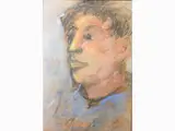 Sergio Scatizzi, Male Portrait, 1918, two mixed media paintings on paper